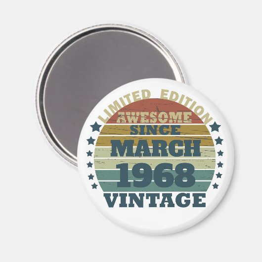 Gepersonaliseerde vijfenvijftig  55ste verjaardag magneet (Voorkant / Achterkant)