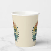 Gepersonaliseerde vijfenvijftig  55ste verjaardag papieren bekers (Links)