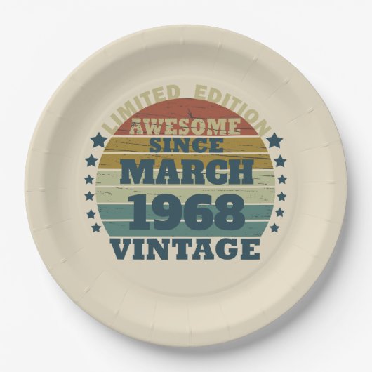 Gepersonaliseerde vijfenvijftig 55ste verjaardag papieren bordje (Voorkant)