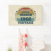 Gepersonaliseerde vijfenvijftig 55ste verjaardag spandoek (Insitu)