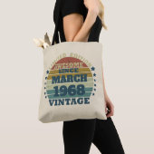 Gepersonaliseerde vijfenvijftig  55ste verjaardag tote bag (Dichtbij)