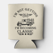 Gepersonaliseerde vijfenzeventig vintage 75ste ver blikjeskoeler (Voorkant)