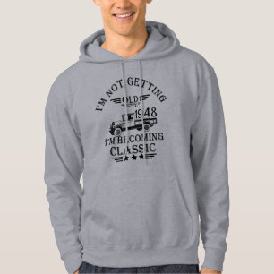 Gepersonaliseerde vijfenzeventig vintage 75ste ver hoodie