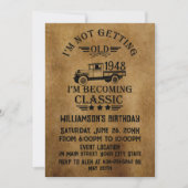 Gepersonaliseerde vijfenzeventig vintage 75ste ver kaart (Voorkant)