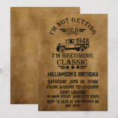 Gepersonaliseerde vijfenzeventig vintage 75ste ver kaart (Voorkant / Achterkant)