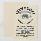 Gepersonaliseerde vijfenzeventig vintage 75ste ver kaart (Voorkant / Achterkant)