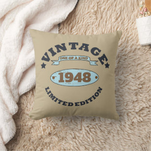 Gepersonaliseerde vijfenzeventig vintage 75ste ver kussen