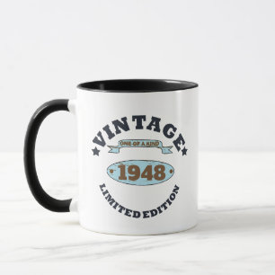 Gepersonaliseerde vijfenzeventig vintage 75ste ver mok