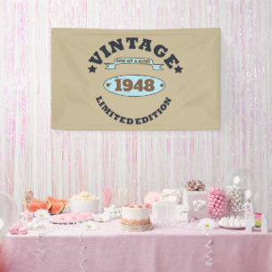 Gepersonaliseerde vijfenzeventig vintage 75ste ver spandoek