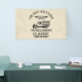 Gepersonaliseerde vijfenzeventig vintage 75ste ver spandoek (Beurs)