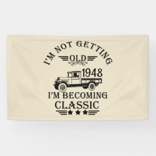 Gepersonaliseerde vijfenzeventig vintage 75ste ver spandoek