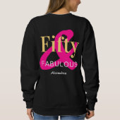 Gepersonaliseerde Vijftig Fabulous 50th Verjaardag Trui (Achterkant)