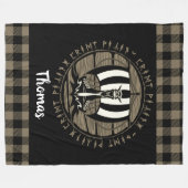 Gepersonaliseerde Viking Dragon Long Ship Runes Zw Fleece Deken (Voorkant (Horizontaal))