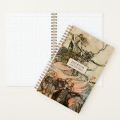 Gepersonaliseerde Viking Myth Wagner Dotted Journa Notitieboek (Binnen)