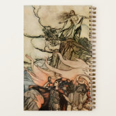 Gepersonaliseerde Viking Myth Wagner Dotted Journa Notitieboek (Achterkant)