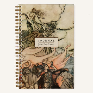 Gepersonaliseerde Viking Myth Wagner Dotted Journa Notitieboek