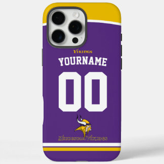 Gepersonaliseerde Vikings Jersey Amerikaans Footba iPhone 16 Pro Max Hoesje