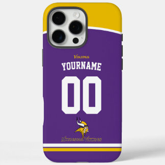 Gepersonaliseerde Vikings Jersey Amerikaans Footba iPhone 16 Pro Max Hoesje