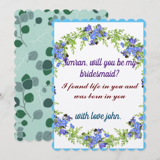 GEPERSONALISEERDE VINATAGETIMELESS HUWELIJKSAANZOE KAART (Voorkant / Achterkant)