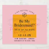 Gepersonaliseerde Vino Before Vows Roos geïnspiree Sparkling Wijnetiket (Enkel label)