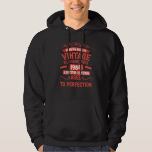 Gepersonaliseerde vintage 40e verjaardag rood hoodie