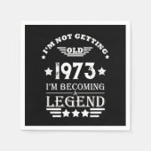 Gepersonaliseerde vintage 50ste verjaardagsfeest servet (Voorkant)