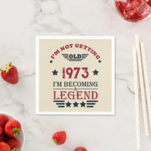 Gepersonaliseerde vintage 50ste verjaardagsfeest servet