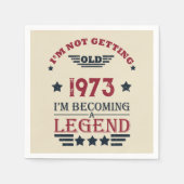 Gepersonaliseerde vintage 50ste verjaardagsfeest servet (Voorkant)