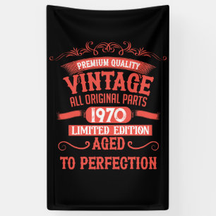 Gepersonaliseerde vintage 55e verjaardagscadeaus r spandoek