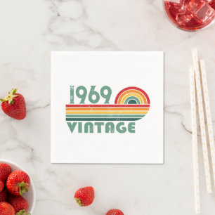 Gepersonaliseerde vintage 55e verjaardagscadeaus servet