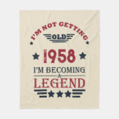 Gepersonaliseerde vintage 65e verjaardagscadeaus fleece deken (Voorkant)