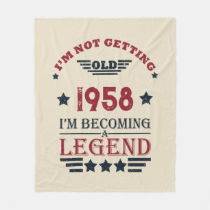 Gepersonaliseerde vintage 65e verjaardagscadeaus fleece deken