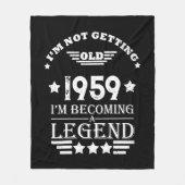 Gepersonaliseerde vintage 65e verjaardagscadeaus fleece deken (Voorkant)