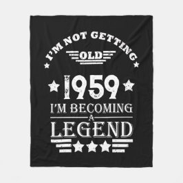 Gepersonaliseerde vintage 65e verjaardagscadeaus fleece deken