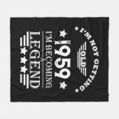 Gepersonaliseerde vintage 65e verjaardagscadeaus fleece deken (Voorkant (Horizontaal))