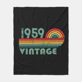Gepersonaliseerde vintage 65e verjaardagscadeaus fleece deken