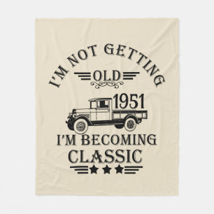 Gepersonaliseerde vintage 65e verjaardagscadeaus fleece deken