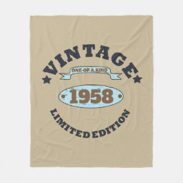 Gepersonaliseerde vintage 65e verjaardagscadeaus fleece deken