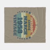 Gepersonaliseerde vintage 65e verjaardagscadeaus fleece deken (Voorkant (Horizontaal))