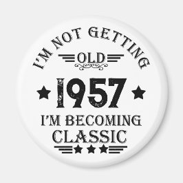 Gepersonaliseerde vintage 65e verjaardagscadeaus magneet