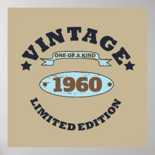 Gepersonaliseerde vintage 65e verjaardagscadeaus poster