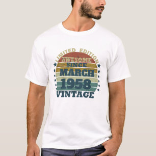 Gepersonaliseerde vintage 65e verjaardagscadeaus t-shirt