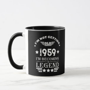 Gepersonaliseerde vintage 65e verjaardagscadeaus w mok