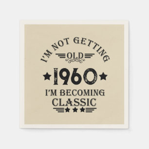 Gepersonaliseerde vintage 65ste verjaardag vijfenz servet