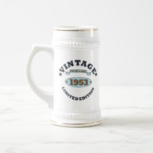 Gepersonaliseerde vintage 70ste verjaardag bierpul