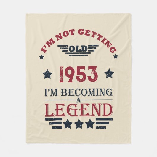 Gepersonaliseerde vintage 70ste verjaardag fleece deken (Voorkant)