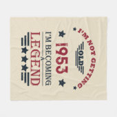 Gepersonaliseerde vintage 70ste verjaardag fleece deken (Voorkant (Horizontaal))