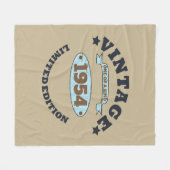 Gepersonaliseerde vintage 70ste verjaardag fleece deken (Voorkant (Horizontaal))