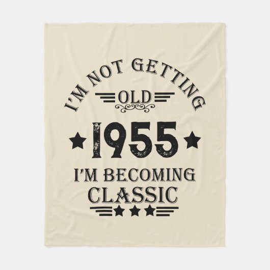 Gepersonaliseerde vintage 70ste verjaardag fleece deken (Voorkant)