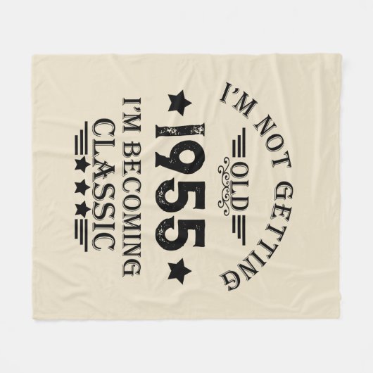 Gepersonaliseerde vintage 70ste verjaardag fleece deken (Voorkant (Horizontaal))